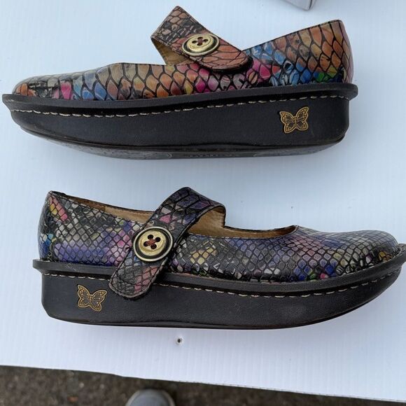 Alegria Shoes - Alegria Paloma Mary Jane Purple Multi Snake Shoes size 38